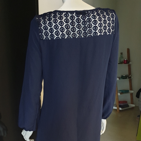 SHEIN - Lace navy blue dress, Size AU M - Picture 4 of 9